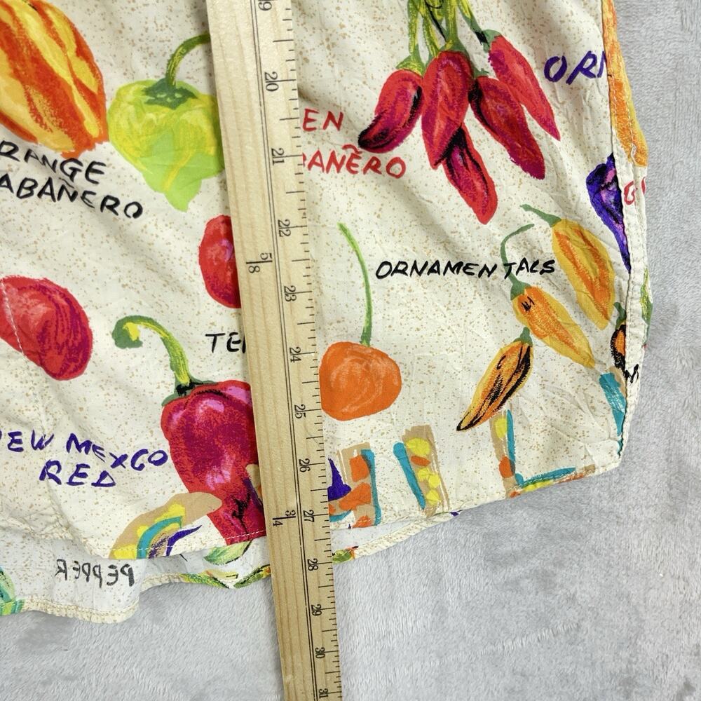 Food Art By Jams World Chili Pepper Print World Rayon Shirt Large Rare Vintage - Picture 10 of 12
